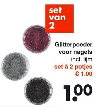 Aanbiedingen Glitterpoeder voor nagels - Huismerk - Wibra - Geldig van 01/12/2014 tot 13/12/2014 bij Wibra