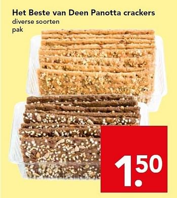 Aanbiedingen Het beste van deen panotta crackers - Huismerk deen supermarkt - Geldig van 14/12/2014 tot 20/12/2014 bij Deen Supermarkten