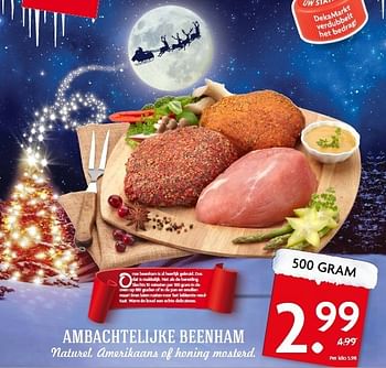 Aanbiedingen Ambachtelijke beenham naturel, amerikaans of honing mosterd - Huismerk - Deka Markt - Geldig van 14/12/2014 tot 20/12/2014 bij Deka Markt