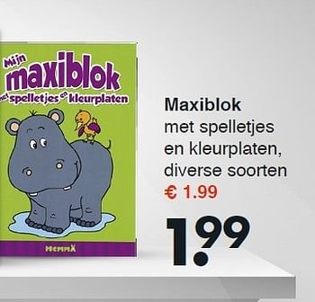 Aanbiedingen Maxiblok met spelletjes en kleurplaten - Huismerk - Wibra - Geldig van 08/12/2014 tot 20/12/2014 bij Wibra