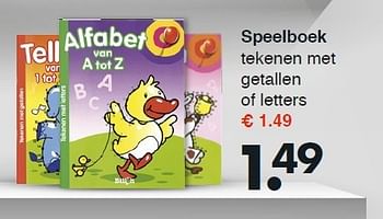 Aanbiedingen Speelboek tekenen met getallen of letters - Huismerk - Wibra - Geldig van 08/12/2014 tot 20/12/2014 bij Wibra