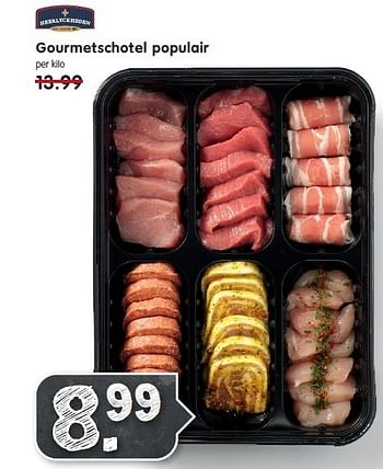 Aanbiedingen Gourmetschotel populair - Heerlyckheeden - Geldig van 14/12/2014 tot 20/12/2014 bij Em-té