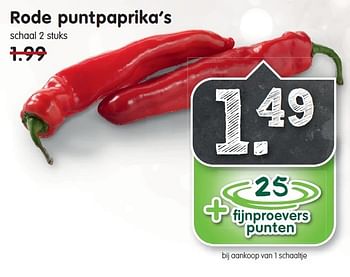 Aanbiedingen Rode puntpaprika`s - Huismerk - Em-té - Geldig van 14/12/2014 tot 20/12/2014 bij Em-té