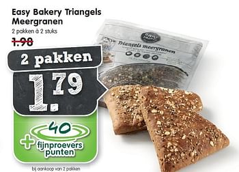 Aanbiedingen Easy bakery triangels meergranen - Easy Bakery - Geldig van 14/12/2014 tot 20/12/2014 bij Em-té