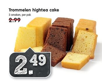 Aanbiedingen Trommelen hightea cake - Trommelen - Geldig van 14/12/2014 tot 20/12/2014 bij Em-té