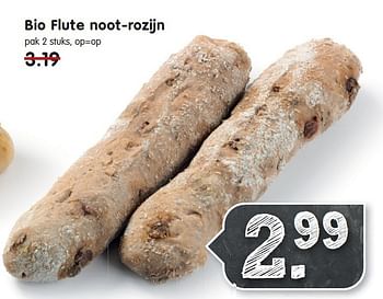 Aanbiedingen Bio flute noot-rozijn - Huismerk - Em-té - Geldig van 14/12/2014 tot 20/12/2014 bij Em-té