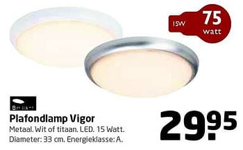 Aanbiedingen Plafondlamp vigor metaal. wit of titaan. led. 15 watt - Huismerk - Formido - Geldig van 08/12/2014 tot 21/12/2014 bij Formido