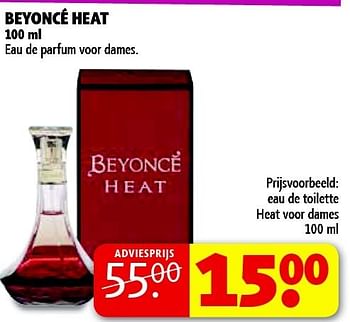 Aanbiedingen Beyoncé heat eau de parfum voor dames - Beyoncé Heat - Geldig van 16/12/2014 tot 22/12/2014 bij Kruidvat