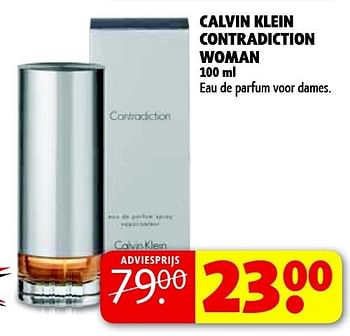 Aanbiedingen Calvin klein contradiction woman - Calvin Klein - Geldig van 16/12/2014 tot 22/12/2014 bij Kruidvat