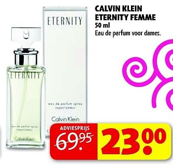 Aanbiedingen Calvin klein eternity femme - Calvin Klein - Geldig van 16/12/2014 tot 22/12/2014 bij Kruidvat