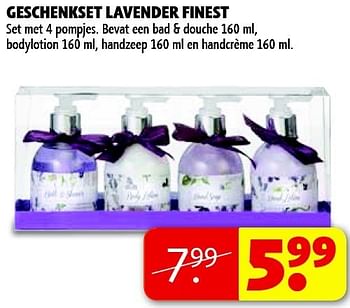 Aanbiedingen Geschenkset lavender finest - Huismerk - Kruidvat - Geldig van 16/12/2014 tot 22/12/2014 bij Kruidvat