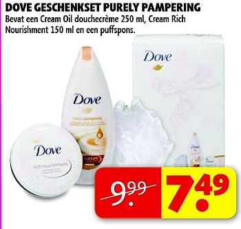 Aanbiedingen Dove geschenkset purely pampering - Dove - Geldig van 16/12/2014 tot 22/12/2014 bij Kruidvat