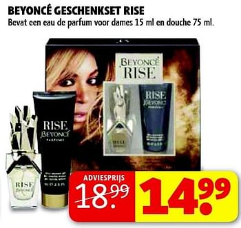 Aanbiedingen Beyoncé geschenkset rise - Beyoncé Heat - Geldig van 16/12/2014 tot 22/12/2014 bij Kruidvat