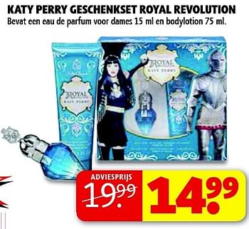 Aanbiedingen Katy perry geschenkset royal revolution - Katy Perry - Geldig van 16/12/2014 tot 22/12/2014 bij Kruidvat