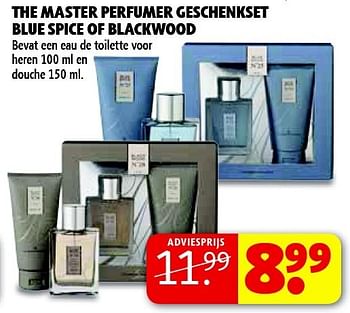 Aanbiedingen The master perfumer geschenkset blue spice of blackwood - The Master Perfumer - Geldig van 16/12/2014 tot 22/12/2014 bij Kruidvat
