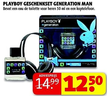 Aanbiedingen Playboy geschenkset generation man - Playboy - Geldig van 16/12/2014 tot 22/12/2014 bij Kruidvat