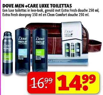 Aanbiedingen Dove men +care luxe toilettas - Dove - Geldig van 16/12/2014 tot 22/12/2014 bij Kruidvat