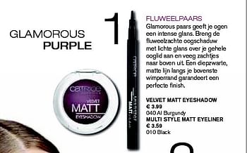 Aanbiedingen Velvet matt eyeshadow - Catrice - Geldig van 09/12/2014 tot 21/12/2014 bij Kruidvat