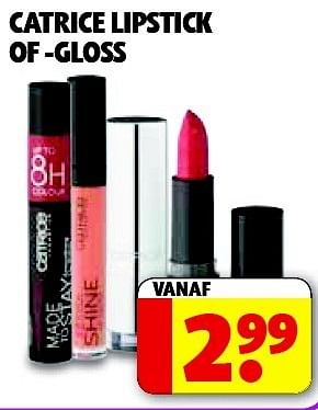 Aanbiedingen Catrice lipstick of -gloss - Catrice - Geldig van 09/12/2014 tot 21/12/2014 bij Kruidvat
