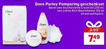 Aanbiedingen Dove purley pampering geschenkset - Dove - Geldig van 09/12/2014 tot 21/12/2014 bij Trekpleister