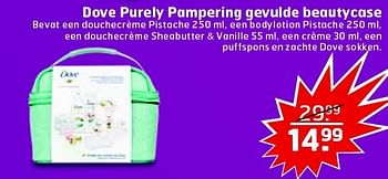 Aanbiedingen Dove purely pampering gevulde beautycase - Dove - Geldig van 09/12/2014 tot 21/12/2014 bij Trekpleister