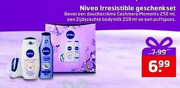 Aanbiedingen Nivea irresistible geschenkset - Nivea - Geldig van 09/12/2014 tot 21/12/2014 bij Trekpleister