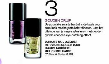 Aanbiedingen Ultimate nail lacquer - Catrice - Geldig van 09/12/2014 tot 21/12/2014 bij Trekpleister