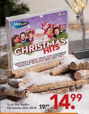 Aanbiedingen 5-cd sky radio christmas hits 2014 - Huismerk - Blokker - Geldig van 01/12/2014 tot 24/12/2014 bij Blokker