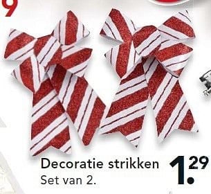 Aanbiedingen Decoratie strikken - Huismerk - Blokker - Geldig van 01/12/2014 tot 24/12/2014 bij Blokker
