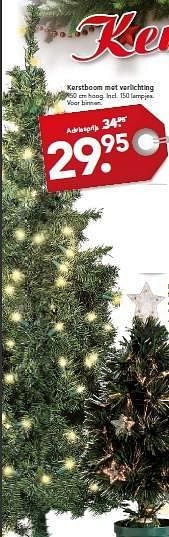 Aanbiedingen Kerstboom met verlichting - Huismerk - Blokker - Geldig van 01/12/2014 tot 24/12/2014 bij Blokker