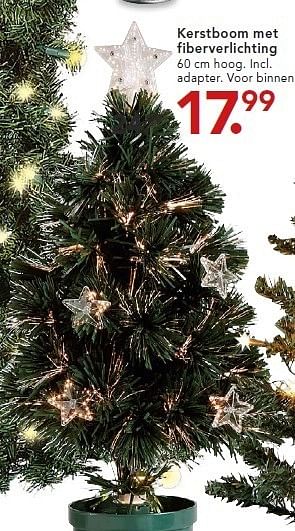 Aanbiedingen Kerstboom met fiberverlichting - Huismerk - Blokker - Geldig van 01/12/2014 tot 24/12/2014 bij Blokker