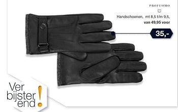 Aanbiedingen Handschoenen - Profuomo - Geldig van 03/12/2014 tot 25/12/2014 bij De Bijenkorf