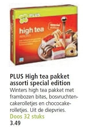 Aanbiedingen Plus high tea pakket assorti special edition - Huismerk - Plus - Geldig van 07/12/2014 tot 25/12/2014 bij Plus