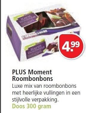 Aanbiedingen Plus moment roombonbons luxe mix van roombonbons - Huismerk - Plus - Geldig van 07/12/2014 tot 25/12/2014 bij Plus