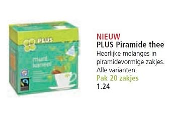 Aanbiedingen Plus piramide thee heerlijke melanges in piramidevormige zakjes - Huismerk - Plus - Geldig van 07/12/2014 tot 25/12/2014 bij Plus