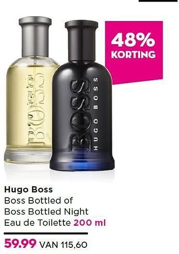 Aanbiedingen Hugo boss boss bottled of boss bottled night eau de toilette - Hugo Boss - Geldig van 15/12/2014 tot 26/12/2014 bij Ici Paris XL