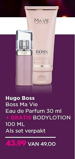 Aanbiedingen Hugo boss boss ma vie - Hugo Boss - Geldig van 15/12/2014 tot 26/12/2014 bij Ici Paris XL