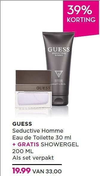 Aanbiedingen Guess seductive homme - Guess - Geldig van 15/12/2014 tot 26/12/2014 bij Ici Paris XL