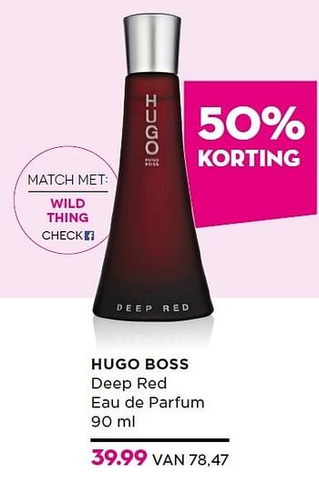 Aanbiedingen Hugo boss deep red - Hugo Boss - Geldig van 15/12/2014 tot 26/12/2014 bij Ici Paris XL