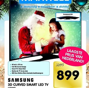 Aanbiedingen Samsung 3d curved smart led tv - Samsung - Geldig van 13/12/2014 tot 26/12/2014 bij Maxwell