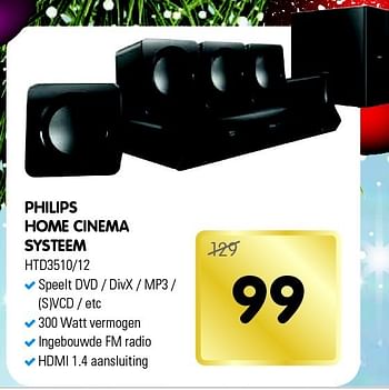 Aanbiedingen Philips home cinema systeem - Philips - Geldig van 13/12/2014 tot 26/12/2014 bij Maxwell