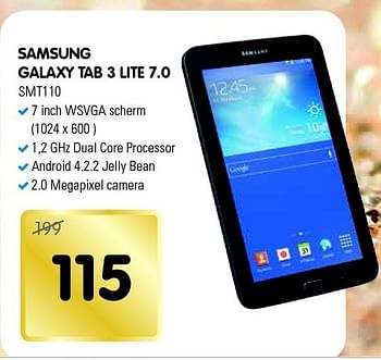 Aanbiedingen Samsung galaxy tab 3 lite 7.0 - Samsung - Geldig van 13/12/2014 tot 26/12/2014 bij Maxwell