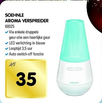 Aanbiedingen Soehnle aroma verspreider - Soehnle - Geldig van 13/12/2014 tot 26/12/2014 bij Maxwell