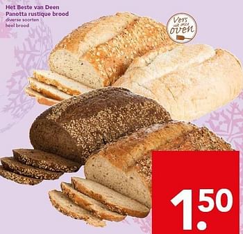 Aanbiedingen Het beste van deen panotta rustique brood - Huismerk deen supermarkt - Geldig van 21/12/2014 tot 26/12/2014 bij Deen Supermarkten