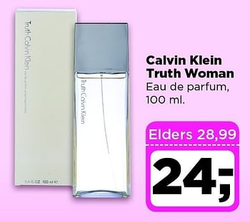 Aanbiedingen Calvin klein truth woman eau de parfum - Calvin Klein - Geldig van 16/12/2014 tot 26/12/2014 bij Dirx Drogisterijen