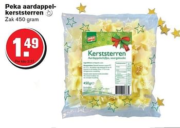 Aanbiedingen Peka aardappelkerststerren - Peka - Geldig van 17/12/2014 tot 26/12/2014 bij Hoogvliet