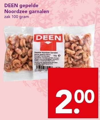 Aanbiedingen Deen gepelde noordzee garnalen - Huismerk deen supermarkt - Geldig van 21/12/2014 tot 26/12/2014 bij Deen Supermarkten