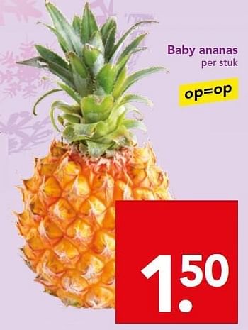 Aanbiedingen Baby ananas - Huismerk deen supermarkt - Geldig van 21/12/2014 tot 26/12/2014 bij Deen Supermarkten