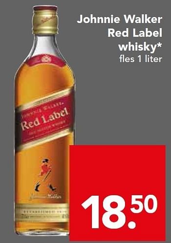 Aanbiedingen Johnnie walker red label whisky - Johnnie Walker - Geldig van 21/12/2014 tot 26/12/2014 bij Deen Supermarkten