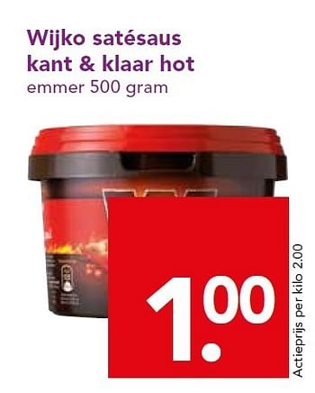 Aanbiedingen Wijko satésaus kant + klaar hot - Wijko - Geldig van 21/12/2014 tot 26/12/2014 bij Deen Supermarkten